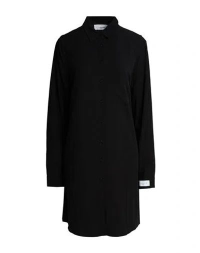 Gaelle Paris Gaëlle Paris Woman Mini Dress Black Size 4 Viscose, Linen