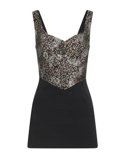 Gaelle Paris Gaëlle Paris Woman Mini Dress Black Size 6 Polyester, Elastane