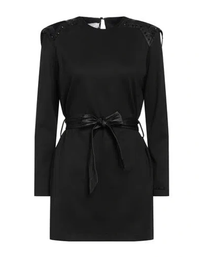Gaelle Paris Gaëlle Paris Woman Mini Dress Black Size 6 Polyester, Viscose, Elastane