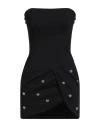 Gaelle Paris Gaëlle Paris Woman Mini Dress Black Size 6 Rayon, Polyamide, Elastane In Black
