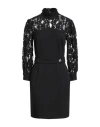 Gaelle Paris Gaëlle Paris Woman Mini Dress Black Size 8 Polyester, Elastane, Polyamide, Cotton In Black