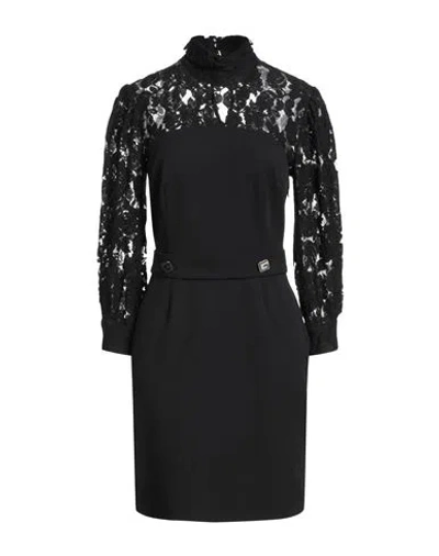 Gaelle Paris Gaëlle Paris Woman Mini Dress Black Size 8 Polyester, Elastane, Polyamide, Cotton