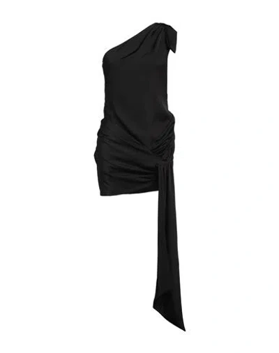 Gaelle Paris Gaëlle Paris Woman Mini Dress Black Size 8 Polyester, Recycled Polyester