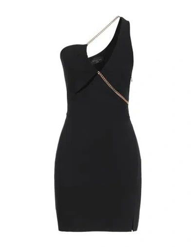 Gaelle Paris Gaëlle Paris Woman Mini Dress Black Size 8 Rayon, Polyamide, Elastane
