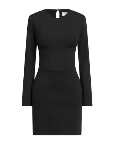 Gaelle Paris Gaëlle Paris Woman Mini Dress Black Size 8 Viscose, Polyamide, Elastane