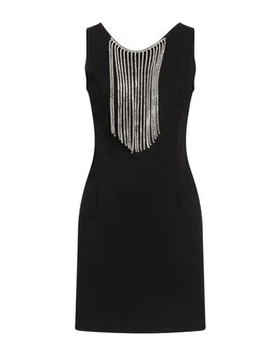 Gaelle Paris Gaëlle Paris Woman Mini Dress Black Size 8 Viscose, Polyamide, Elastane