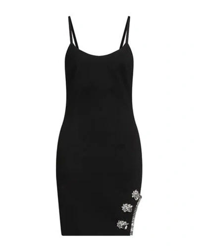 Gaelle Paris Gaëlle Paris Woman Mini Dress Black Size 8 Viscose, Polyamide, Elastane