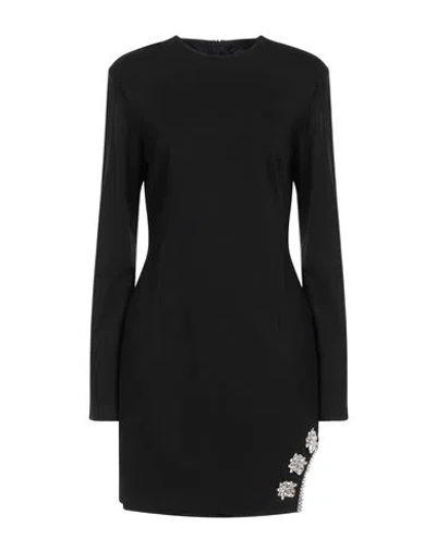 Gaelle Paris Gaëlle Paris Woman Mini Dress Black Size 8 Viscose, Polyamide, Elastane