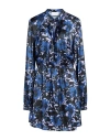 Gaelle Paris Gaëlle Paris Woman Mini Dress Blue Size 8 Polyester In Blue