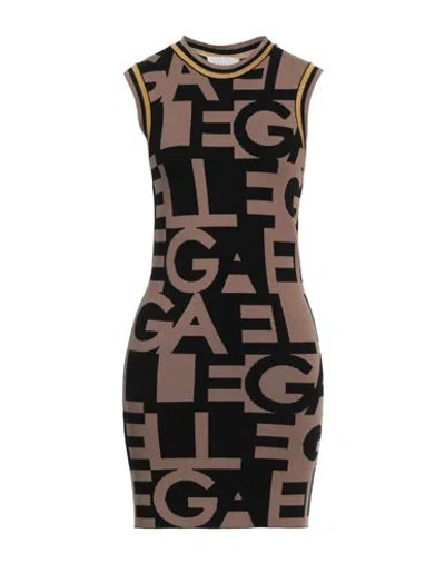 Gaelle Paris Gaëlle Paris Woman Mini Dress Camel Size 1 Viscose, Polyester, Polyimide In Beige