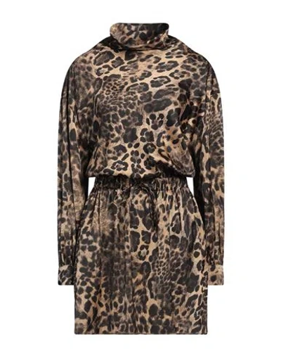 Gaelle Paris Gaëlle Paris Woman Mini Dress Camel Size 4 Polyester In Beige