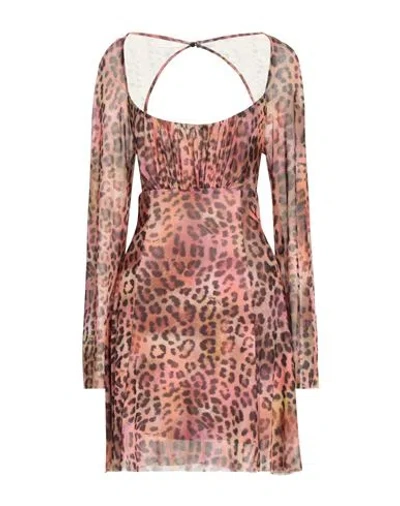 Gaelle Paris Gaëlle Paris Woman Mini Dress Camel Size 4 Polyester, Elastane In Neutral