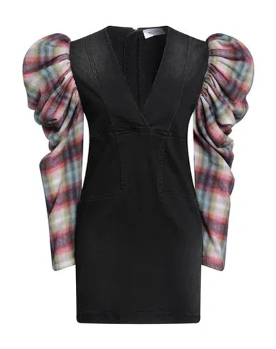 Gaelle Paris Gaëlle Paris Woman Mini Dress Charcoal Size 4 Cotton, Elastane, Acrylic, Polyester, Wool In Gray
