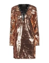 Gaelle Paris Gaëlle Paris Woman Mini Dress Copper Size 4 Polyester, Elastane In Orange