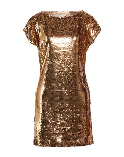 Gaelle Paris Gaëlle Paris Woman Mini Dress Copper Size 8 Polyester, Elastane In Orange