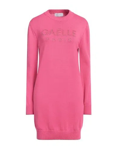 Gaelle Paris Gaëlle Paris Woman Mini Dress Fuchsia Size 1 Cotton In Pink