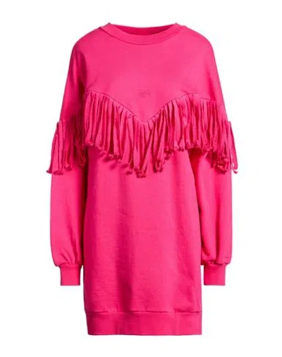 Gaelle Paris Gaëlle Paris Woman Mini Dress Fuchsia Size 2 Cotton In Pink