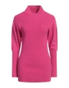 Gaelle Paris Gaëlle Paris Woman Mini Dress Fuchsia Size 2 Viscose, Polyester, Polyamide In Pink