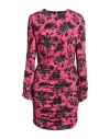 Gaelle Paris Gaëlle Paris Woman Mini Dress Fuchsia Size 6 Polyester, Elastane In Pink