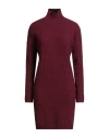 Gaelle Paris Gaëlle Paris Woman Mini Dress Garnet Size 3 Viscose, Polyester, Polyamide, Elastane In Red