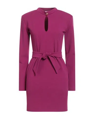 Gaelle Paris Gaëlle Paris Woman Mini Dress Garnet Size 4 Polyester, Elastane In Pink
