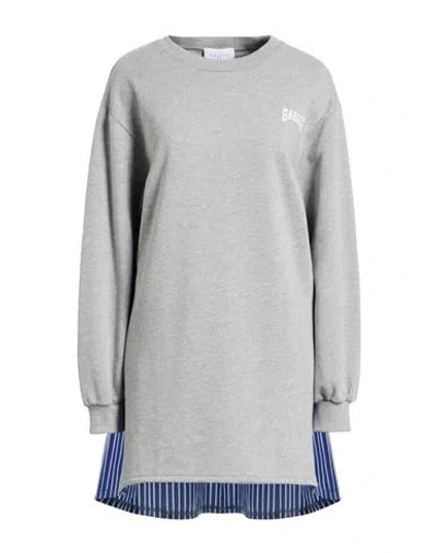 Gaelle Paris Gaëlle Paris Woman Mini Dress Grey Size 1 Cotton, Elastane, Polyester In Gray