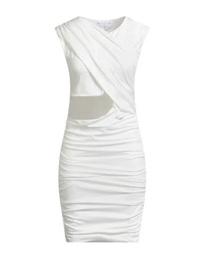 Gaelle Paris Gaëlle Paris Woman Mini Dress Ivory Size 6 Polyester, Elastane In White
