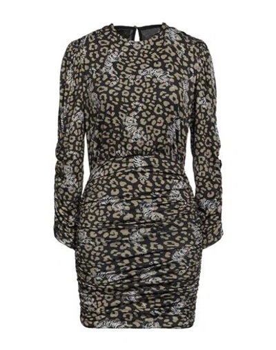 Gaelle Paris Gaëlle Paris Woman Mini Dress Khaki Size 4 Polyester, Elastane In Beige