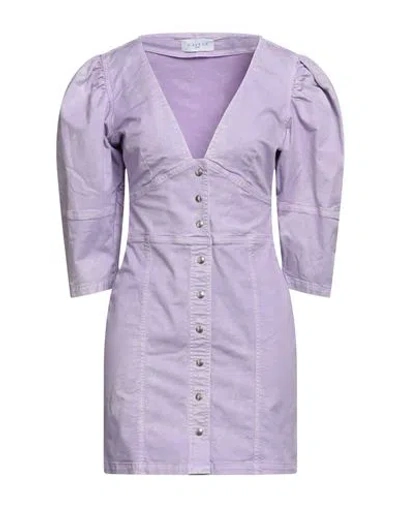Gaelle Paris Gaëlle Paris Woman Mini Dress Lilac Size 2 Cotton, Elastane In Purple