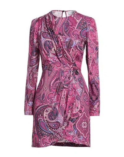 Gaelle Paris Gaëlle Paris Woman Mini Dress Magenta Size 8 Viscose In Pink
