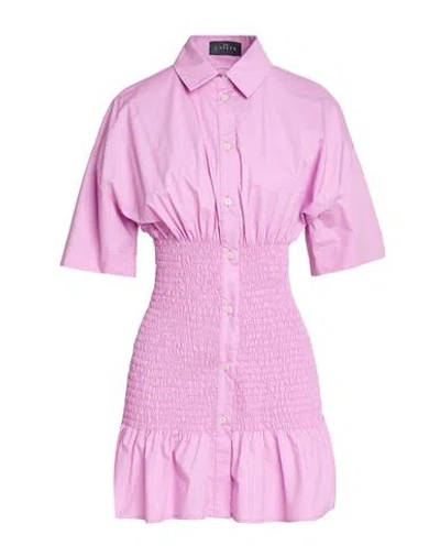Gaelle Paris Gaëlle Paris Woman Mini Dress Mauve Size 4 Cotton In Purple