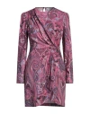 Gaelle Paris Gaëlle Paris Woman Mini Dress Mauve Size 8 Viscose In Purple