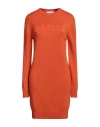 Gaelle Paris Gaëlle Paris Woman Mini Dress Orange Size 3 Wool, Acrylic