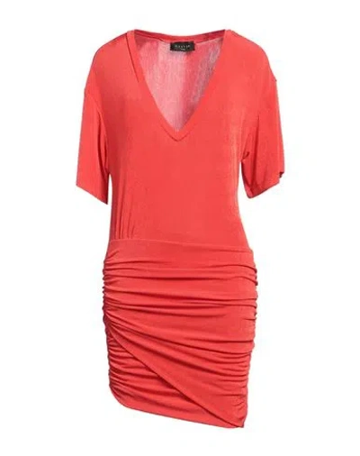 Gaelle Paris Gaëlle Paris Woman Mini Dress Orange Size 4 Polyester, Elastane