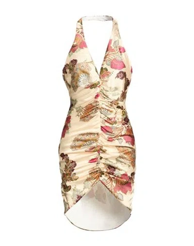 Gaelle Paris Gaëlle Paris Woman Mini Dress Pastel Yellow Size 8 Polyester In Neutral