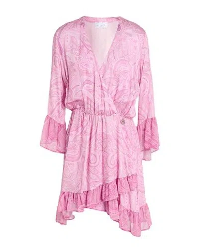 Gaelle Paris Gaëlle Paris Woman Mini Dress Pink Size 10 Viscose