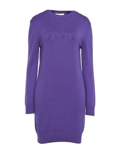 Gaelle Paris Gaëlle Paris Woman Mini Dress Purple Size 1 Wool, Acrylic