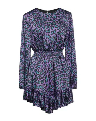 Gaelle Paris Gaëlle Paris Woman Mini Dress Purple Size 4 Polyester