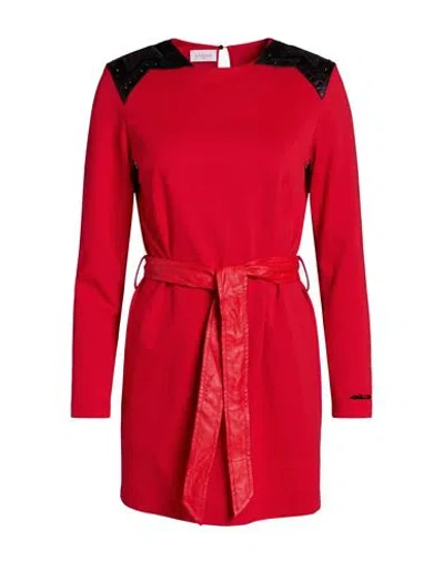 Gaelle Paris Gaëlle Paris Woman Mini Dress Red Size 8 Polyester, Viscose, Elastane