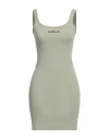 Gaelle Paris Gaëlle Paris Woman Mini Dress Sage Green Size 3 Cotton, Elastane