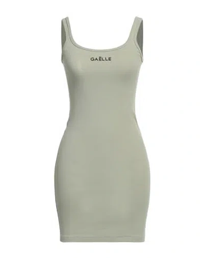 Gaelle Paris Gaëlle Paris Woman Mini Dress Sage Green Size 3 Cotton, Elastane