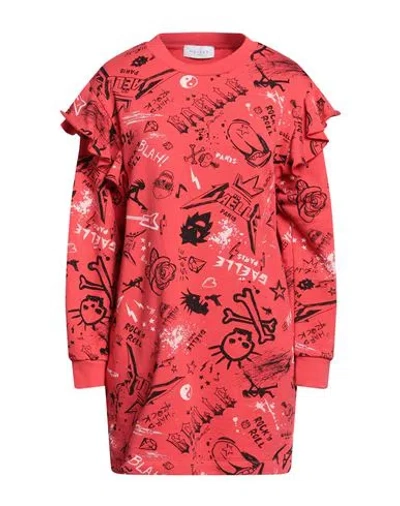 Gaelle Paris Gaëlle Paris Woman Mini Dress Tomato Red Size 3 Cotton