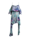 Gaelle Paris Gaëlle Paris Woman Mini Dress Turquoise Size 8 Polyester In Blue