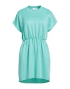 Gaelle Paris Gaëlle Paris Woman Mini Dress Turquoise Size 8 Polyester, Cotton In Blue