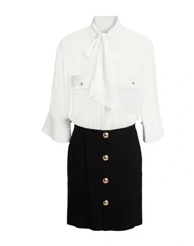 Gaelle Paris Gaëlle Paris Woman Mini Dress White Size 10 Viscose, Polyamide, Elastane, Polyester