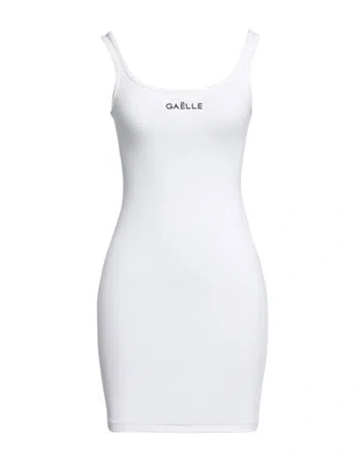 Gaelle Paris Gaëlle Paris Woman Mini Dress White Size 3 Cotton, Elastane
