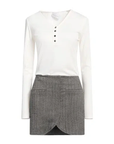 Gaelle Paris Gaëlle Paris Woman Mini Dress White Size 4 Polyester, Viscose, Elastane