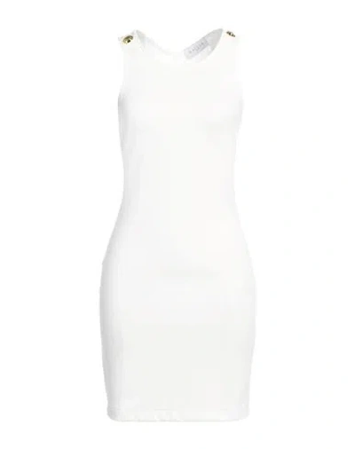 Gaelle Paris Gaëlle Paris Woman Mini Dress White Size 8 Viscose, Polyamide, Elastane, Cotton