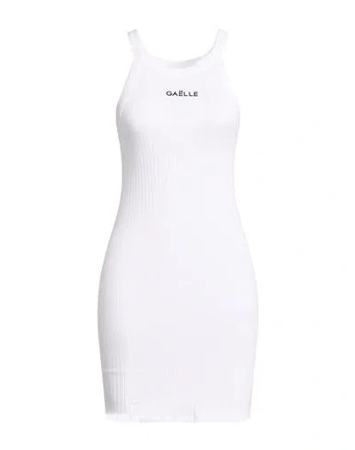 Gaelle Paris Gaëlle Paris Woman Mini Dress White Size S Cotton, Elastane