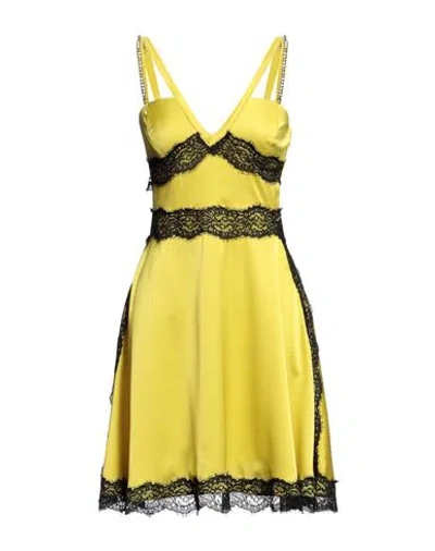 Gaelle Paris Gaëlle Paris Woman Mini Dress Yellow Size 4 Polyester